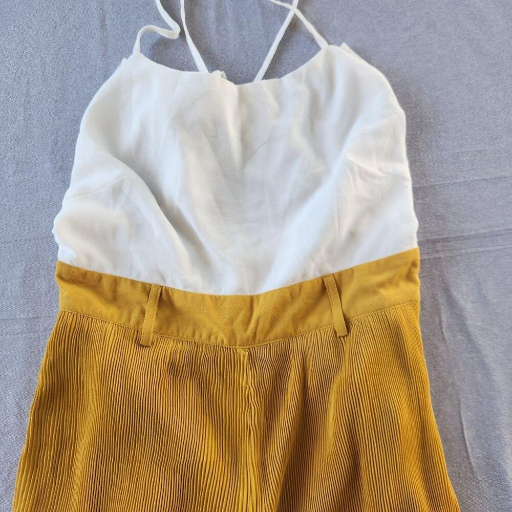Forever21 Mustard and White Jumpsuit